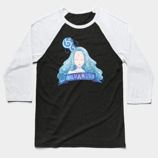 Aquarius Zodiac Sign Baseball T-Shirt